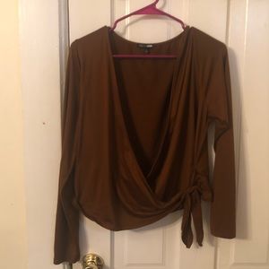 Brown Fashion Nova twist top